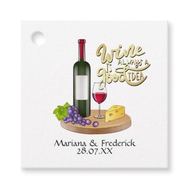 Cheese and Wine Tasting Favor Tags