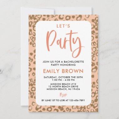 Cheetah Print Birthday or Special Occasion Invitations
