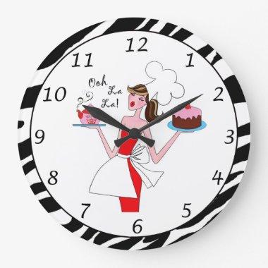 "Chefista Diva” Ooh La La! Large Clock