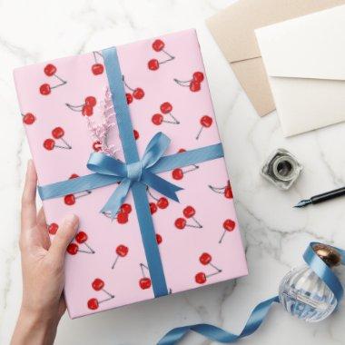 Cherries Birthday Party Wrapping Paper