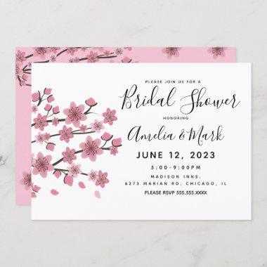Cherry Blossom Blush Botanical Bridal Shower  Invitations