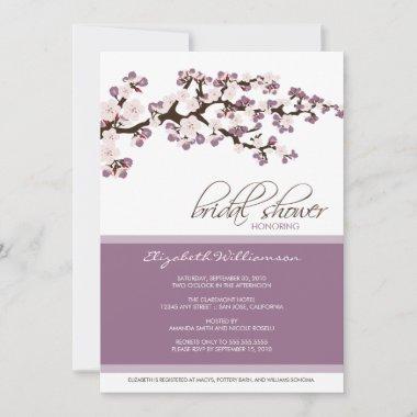 Cherry Blossom Bridal Shower Invitations (lilac)