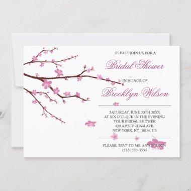 Cherry Blossom Bridal Shower Invitations