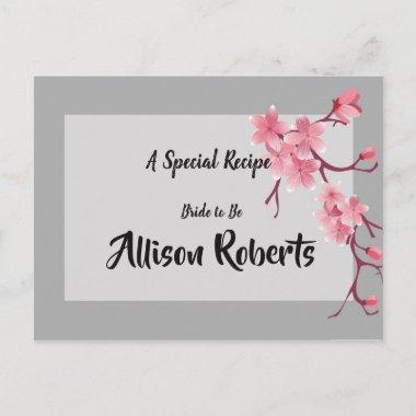 Cherry Blossom  Bridal Shower Recipe PostInvitations