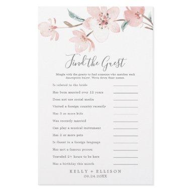 Cherry Blossom Find the Guest Reception Game Flyer