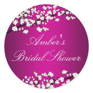 Cherry Blossom Pink Bridal Shower Sticker