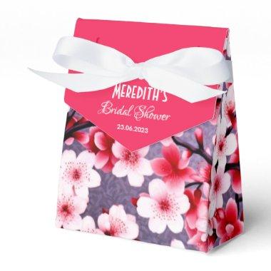 cherry blossom pink floral garden pattern favor boxes