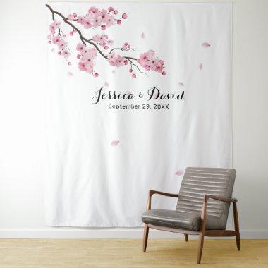 Cherry Blossom Pink Floral Wedding Backdrops