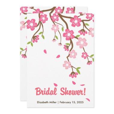 Cherry Blossom Sakura Flowers Bridal Shower Invitations