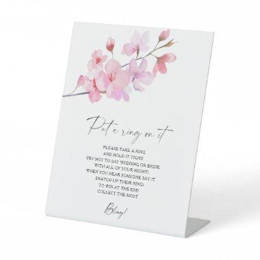 Cherry Blossom - spring put a ring on it game Pedestal Sign