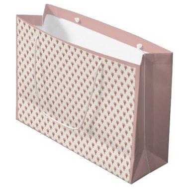 Cherry Blossom Watercolor Sakura Bouquet Pattern Large Gift Bag