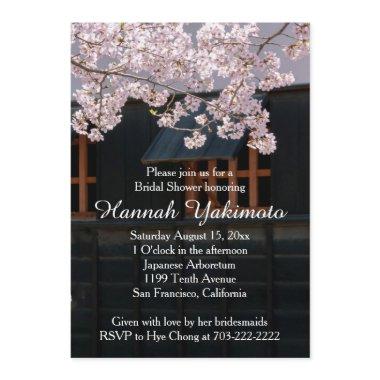 Cherry Blossoms Flowers Bridal Shower Invitations