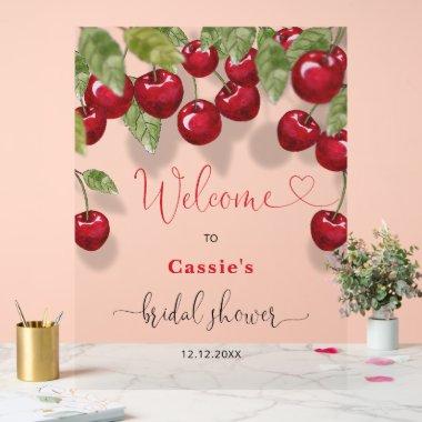 Cherry Fruit  Welcome Acrylic Sign