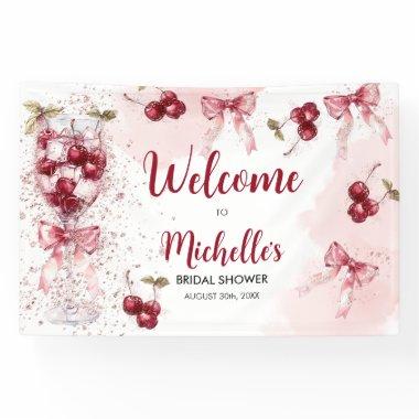 Cherry on Top Bow Cocktail Summer  Banner