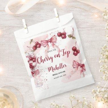 Cherry on Top Bow Cocktail Summer  Favor Bag