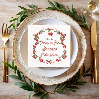 Cherry on top ribbon coquette  napkins