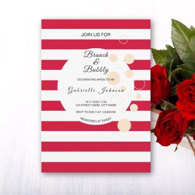 Cherry Red Stripes Brunch & Bubbly