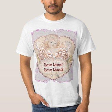 Cherub Heart Angel custom name T-Shirt