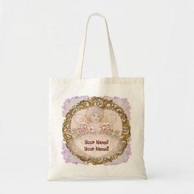 Cherub Heart Angel custom name Tote Bag