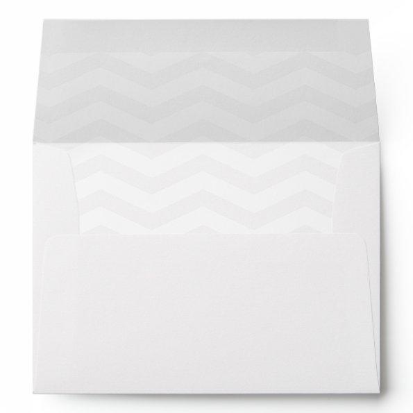 Chevron lined Envelope, for 5 x 7 Invitations Envelope