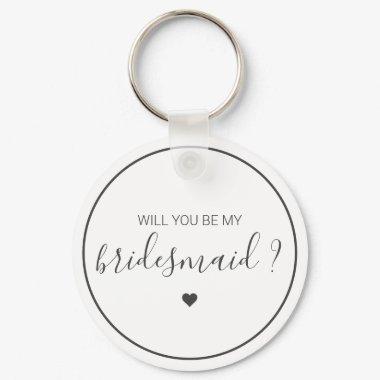 Chic and Elegant Will you be my Bridesmaid Keychain