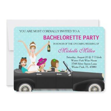 Chic Bachelorette Bash Custom Invtiation Invitations