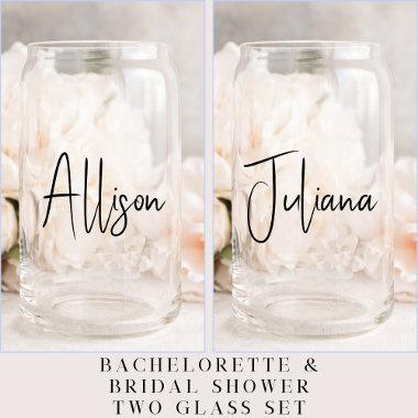 Chic Bachelorette Party Bridal Shower Favor Can Glass