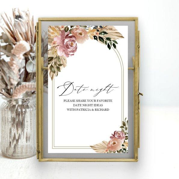 Chic Boho  Date Night Jar Sign