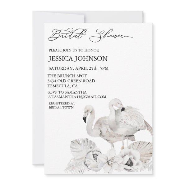Chic Boho  White Flamingo Tropical