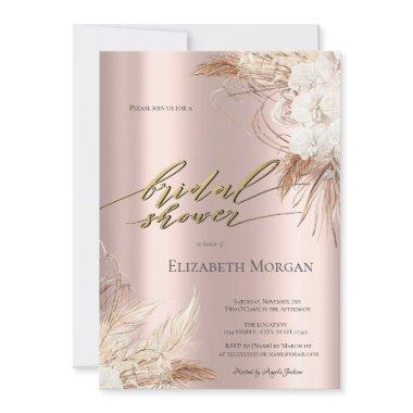 Chic Boho Flowers Rose Gold