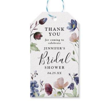 Chic Boho Wildflower Bridal Shower Thank You Gift Tags