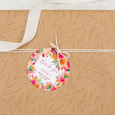 Chic Bold fall floral watercolor  Favor Tags