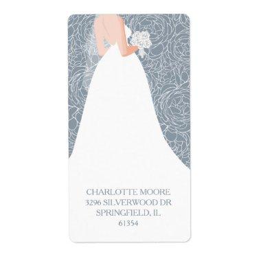Chic  Dusty Blue Return Address Label