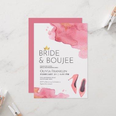 Chic bride and boujee bridal shower Invitations