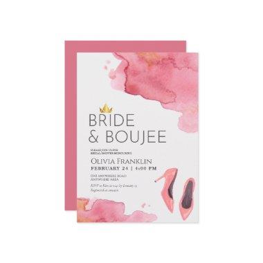 Chic bride and boujee bridal shower Invitations