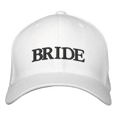 Chic Bride black text white Embroidered Baseball Cap