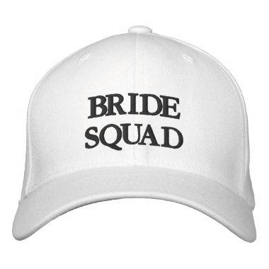 Chic Bride Squad black and white bridesmaid Embroidered Baseball Cap