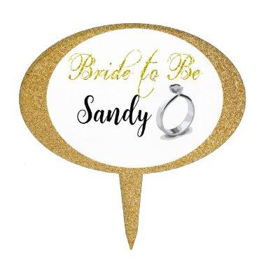 Chic Bride to Be  Cake Topper