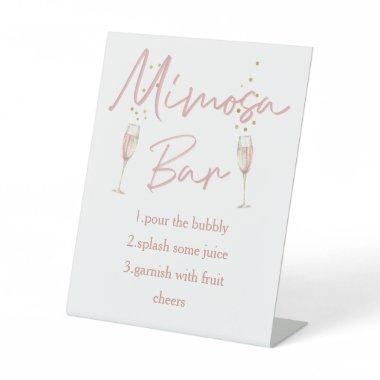 Chic calligraph bridal shower mimosa bar sign