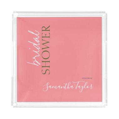 Chic Calligraphy Minimalist  Acrylic Tray