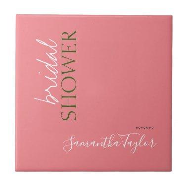 Chic Calligraphy Minimalist  Ceramic Tile
