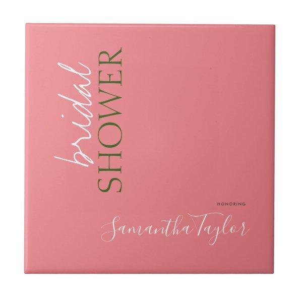 Chic Calligraphy Minimalist  Ceramic Tile