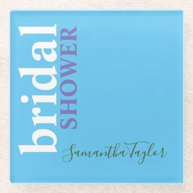 Chic Calligraphy Minimalist  Glass Coaster