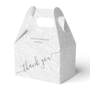 Chic Calligraphy Script Thank You Favor Boxes