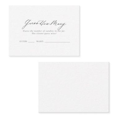 Chic Calligraphy Silver Guess How Many Game