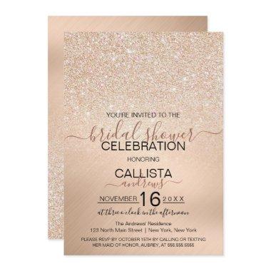Chic Champagne Gold Glitter Metallic