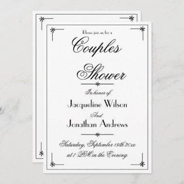 Chic Couples Shower Elegant Custom Script Cool Invitations