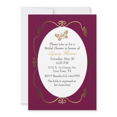 Chic Dark Raspberry & Gold Custom
