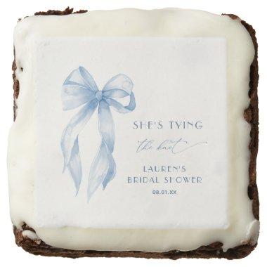 Chic Dusty Blue She's Tying The Knot  Brownie