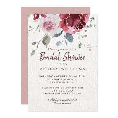 Chic Dusty Pink Rose Burgundy